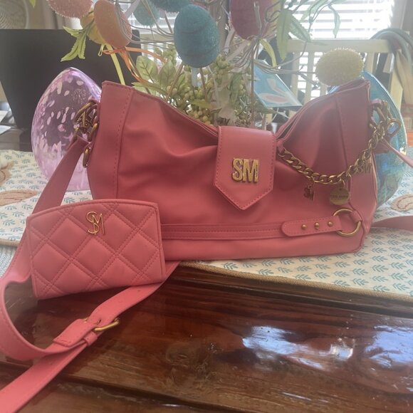 Steve Madden Pink Crossbody, Purse, Handbag, With Matching Wallet - Picture 1 of 10